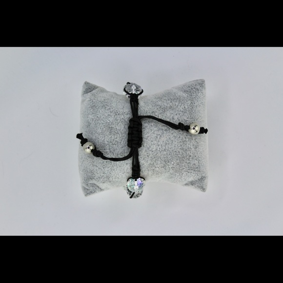 Crystal Iridescent Corded Adjustable Bracelet - Picture 2 of 2